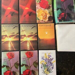 Vintage Softly Birthday Cards by FANTUSY (w/box &envelopes) 9 total # 125D -NEW